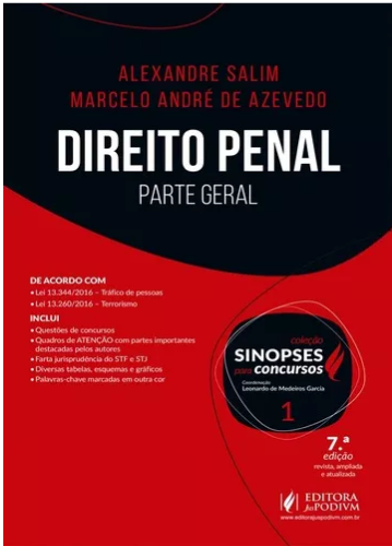 Sinopses Para Concursos V.1 Direito Penal P. Geral 7ªed 2017